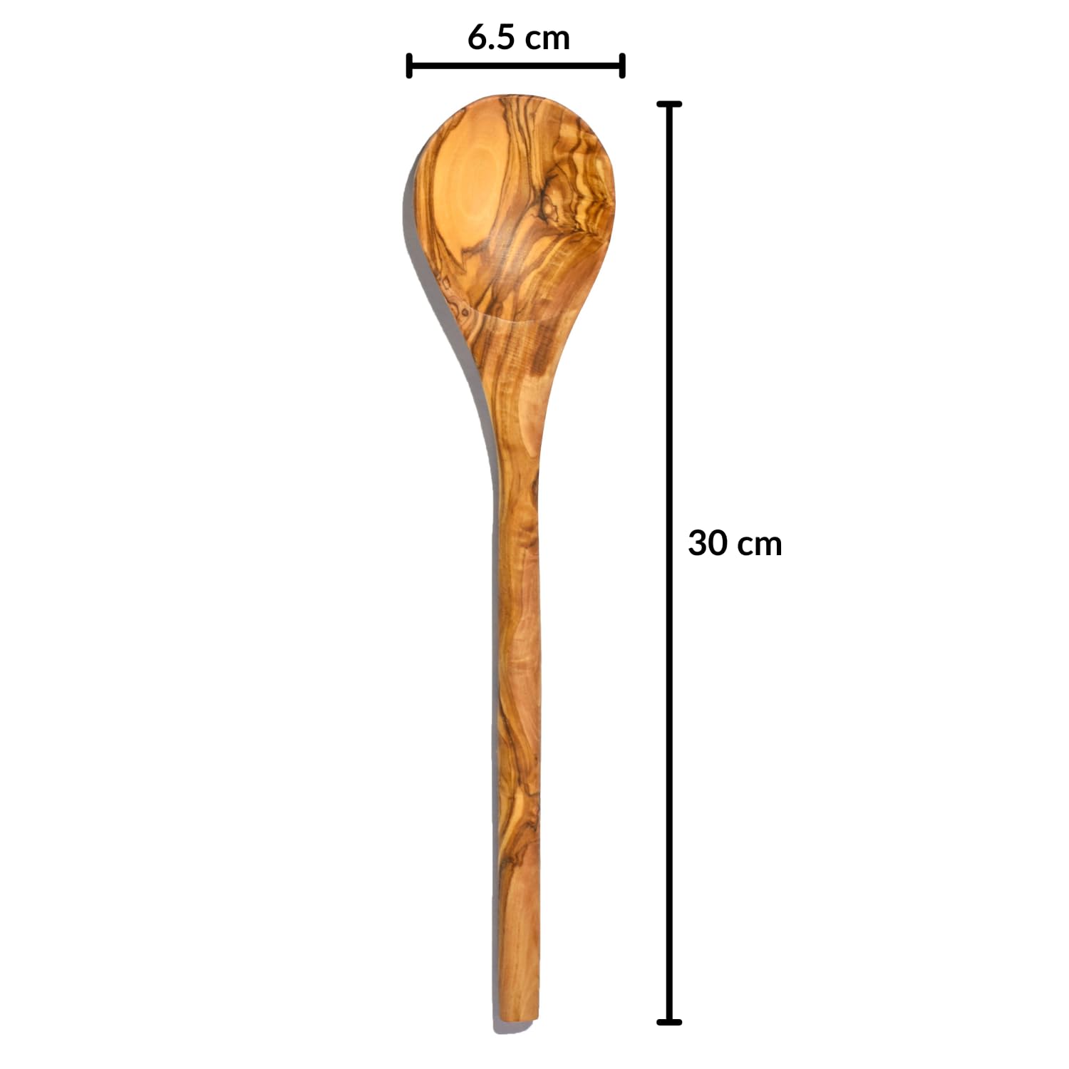 Cleminson Handcrafted Olive Wood Utensils 3 Pieces Available – Wooden Spatula, Spoon & Sauce Spoon with Corner or 3-Piece Set (Spoon)