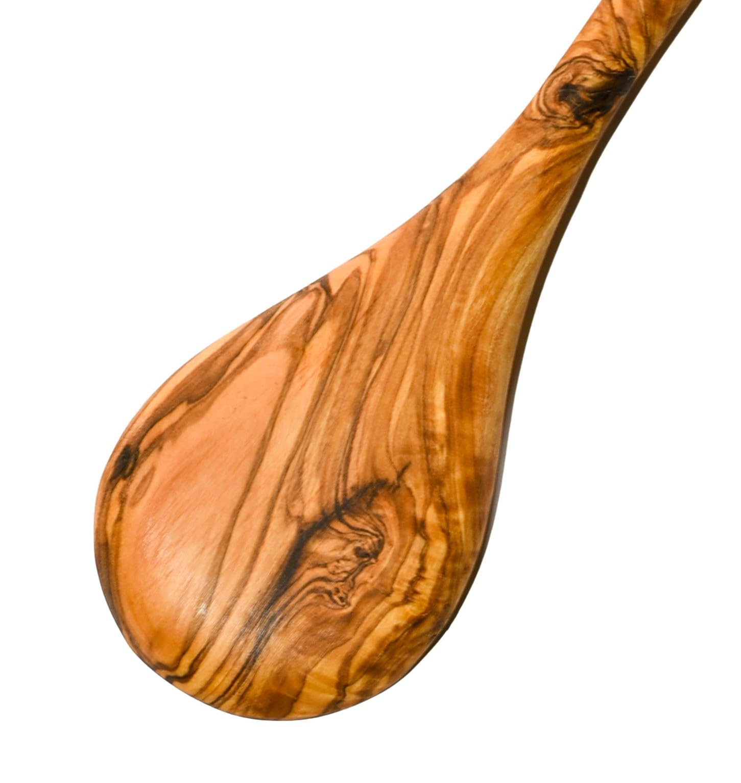 Cleminson Handcrafted Olive Wood Utensils 3 Pieces Available – Wooden Spatula, Spoon & Sauce Spoon with Corner or 3-Piece Set (Spoon)
