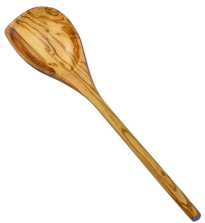 Cleminson® Handcrafted Olive Wood Utensils 3 Pieces Available – Wooden Spatula, Spoon & Sauce Spoon with Corner or 3-Piece Set (Cornered Sauce Spoon)