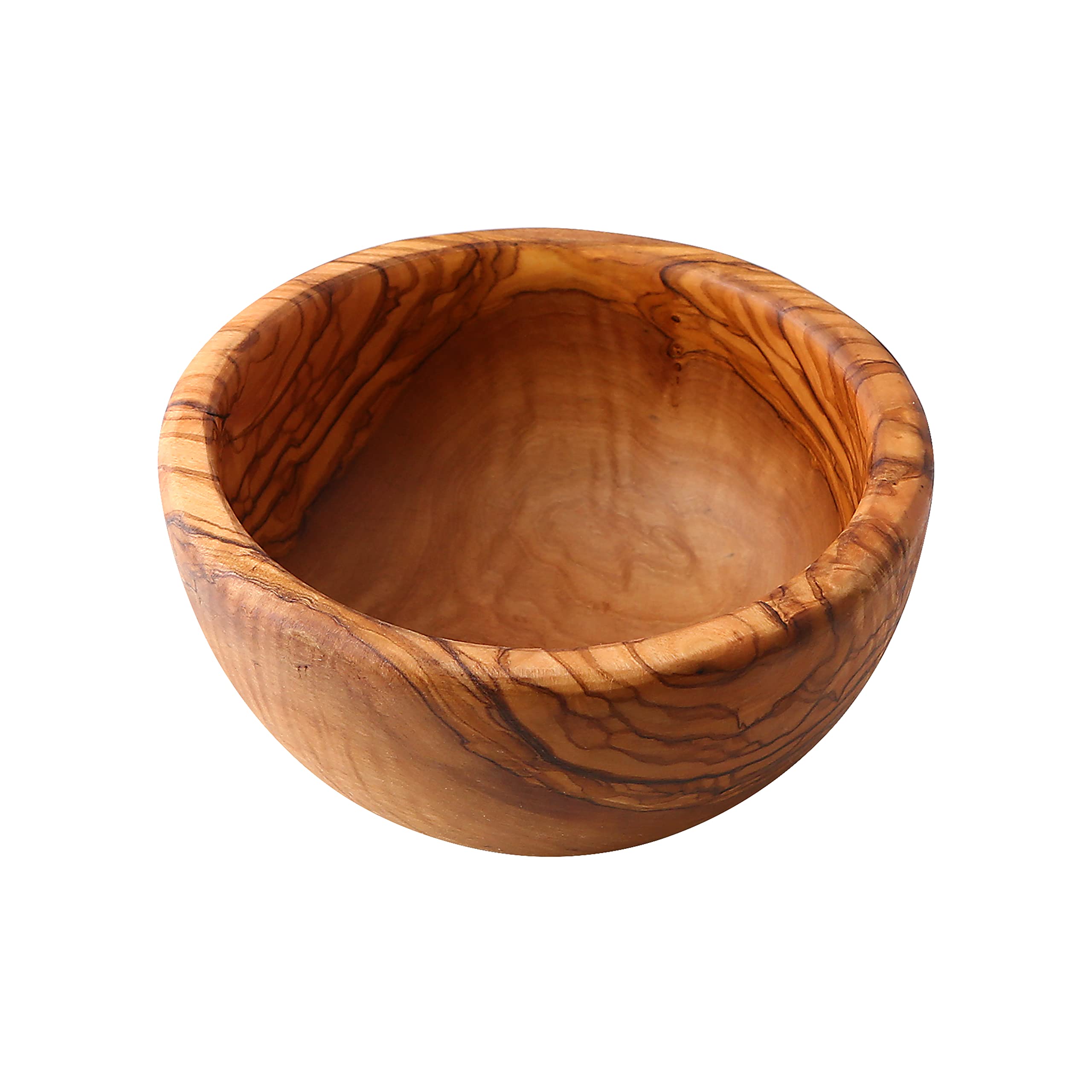 Cleminson Olive Wood 14 cm Hand-Carved Bowl for Snacks, Nibbles, Dips, Keys, Potpourri & More