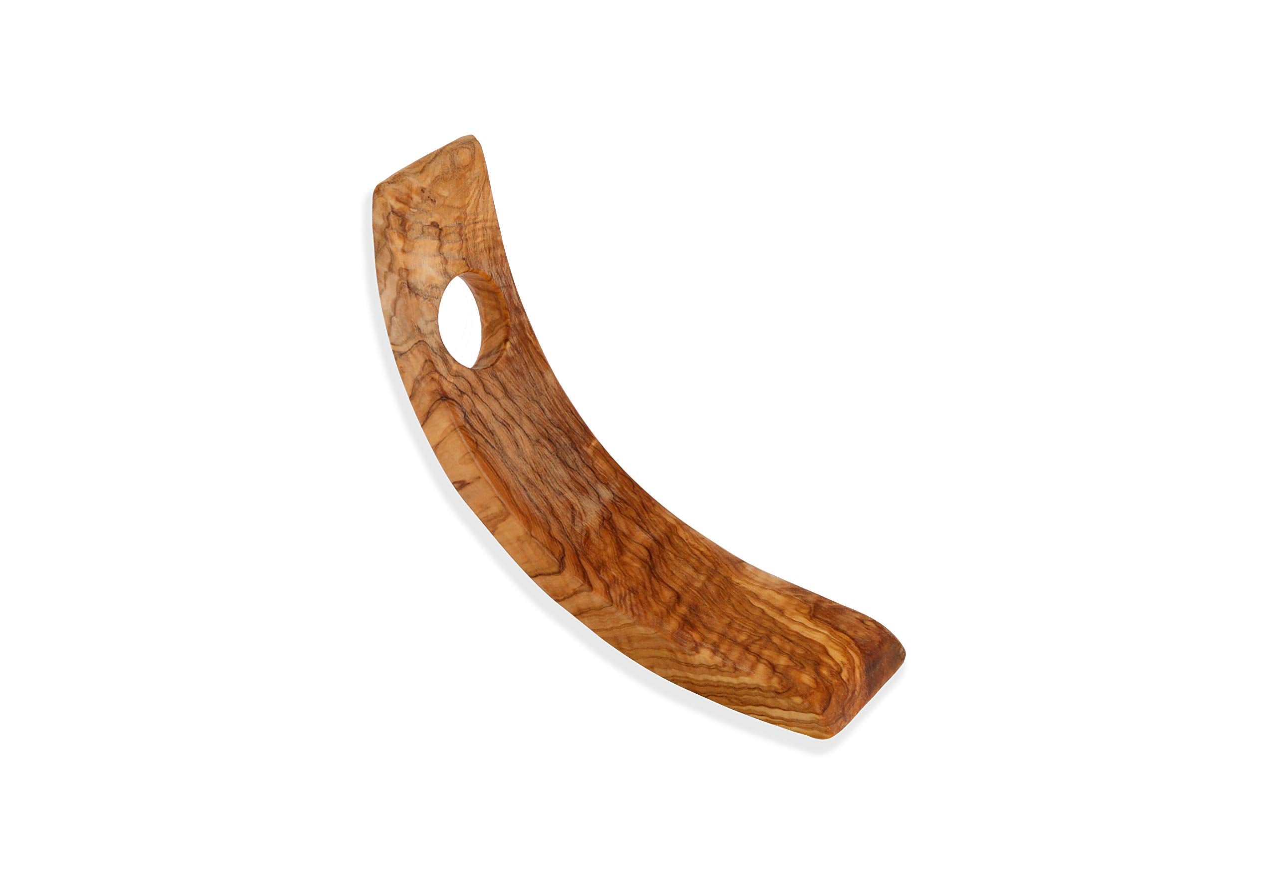 Cleminson Olive Wood Single Wine Bottle Holder, Made in Tunisia