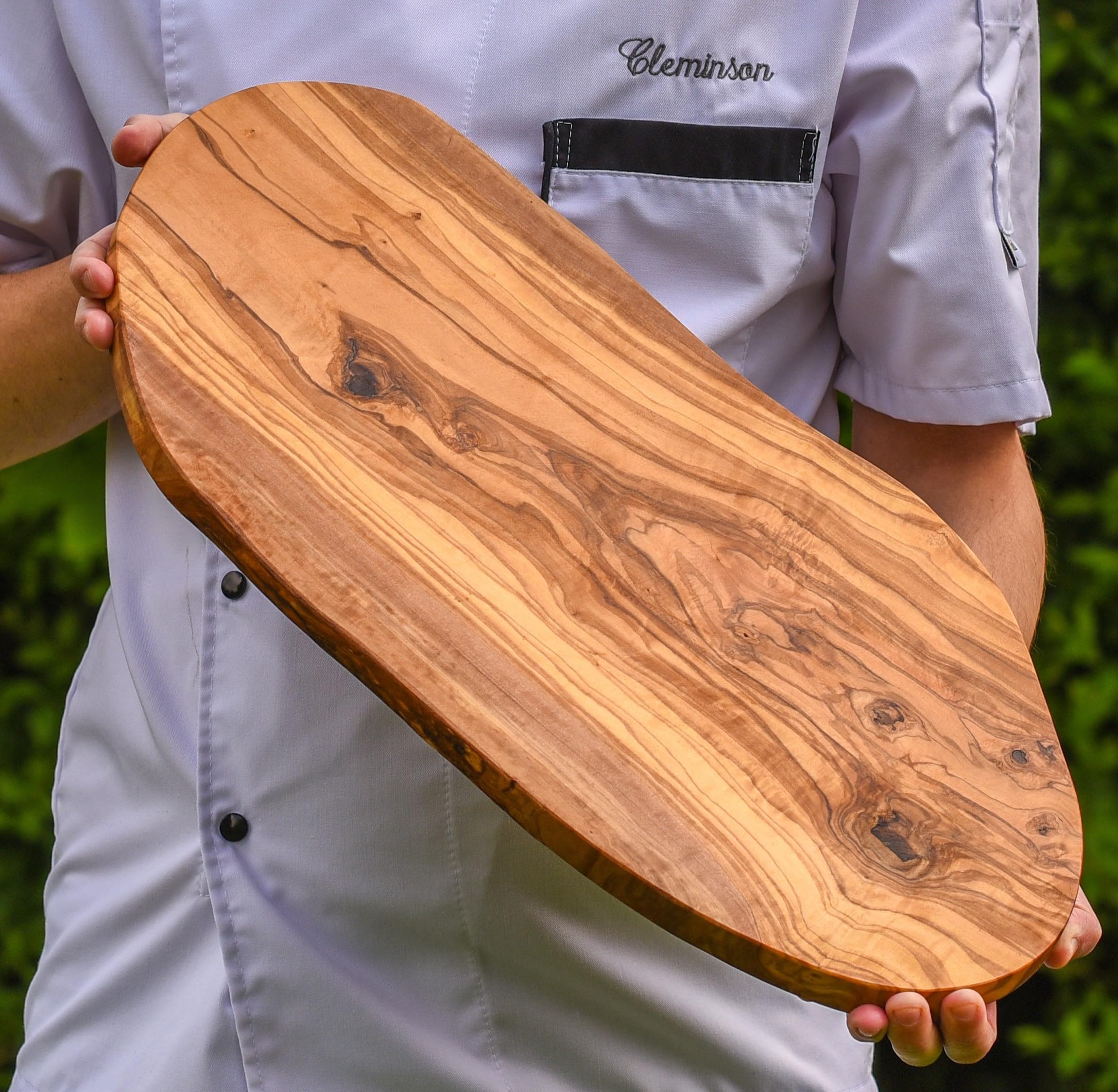 Cleminson 50 x 22 cm Large Olive Wood Chopping, Serving and Antipasti Board
