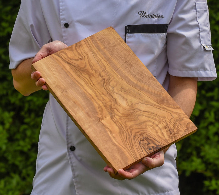 Cleminson 35 x 25 cm Olive Wood Rectangular Chopping & Worktop Bread Board