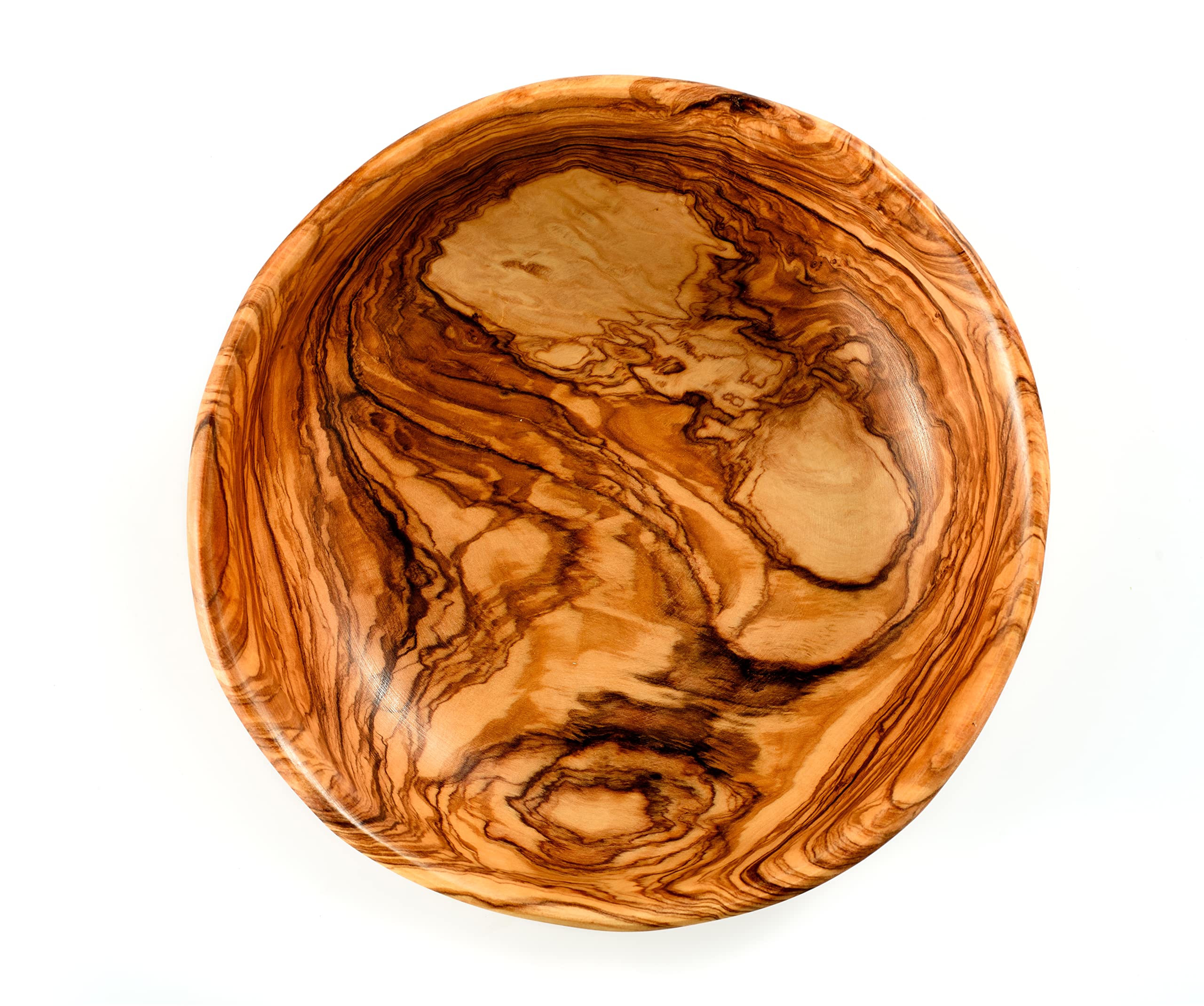 Cleminson Olive Wood 14 cm Hand-Carved Bowl for Snacks, Nibbles, Dips, Keys, Potpourri & More