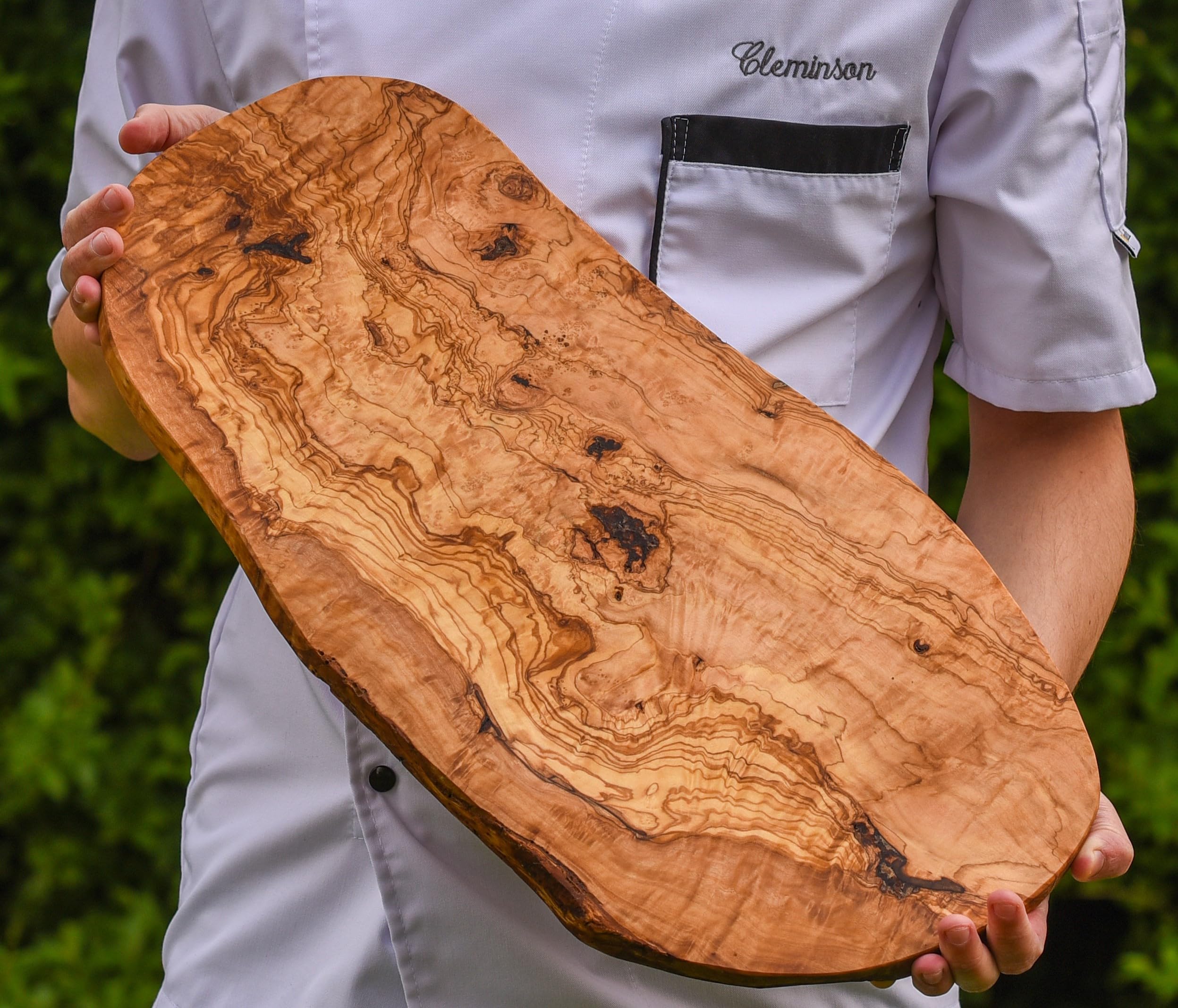 Cleminson 50 x 22 cm Large Olive Wood Chopping, Serving and Antipasti Board
