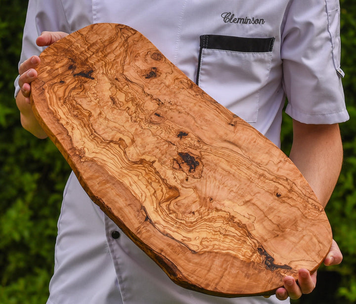 Cleminson 50 x 22 cm Large Olive Wood Chopping, Serving and Antipasti Board