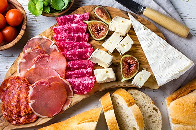 olive wood chopping, serving and antipasti board